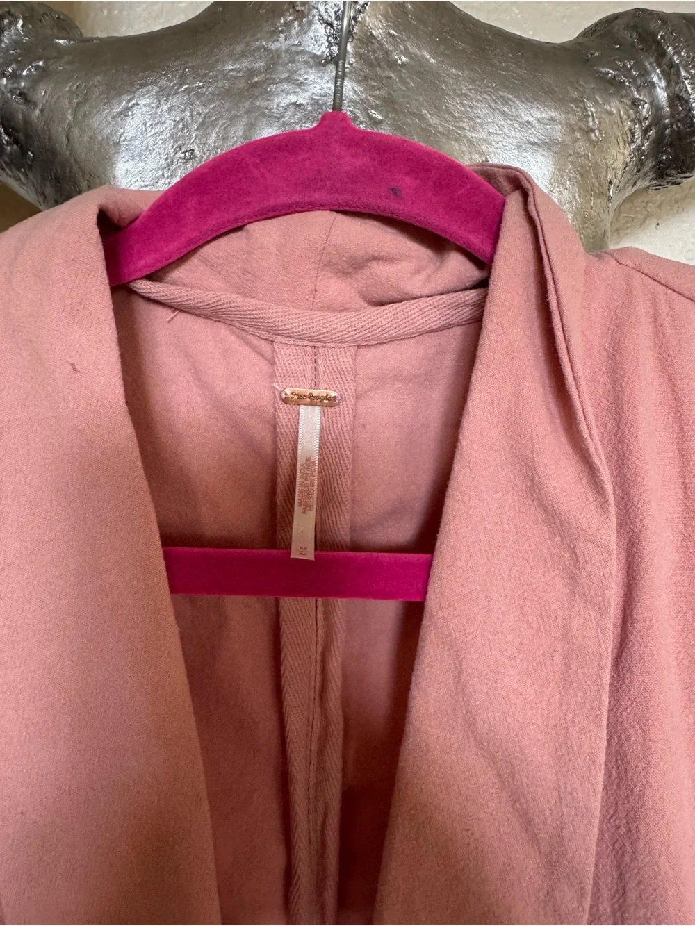 Free People Dusty Pink Linen Blazer